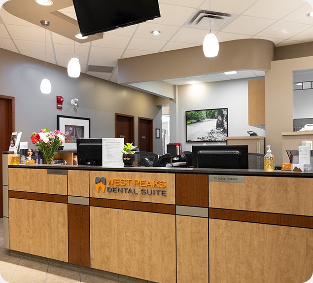 Welcoming Reception Area | West Peaks Dental Suite | General & Family Dentist | SW Calgary