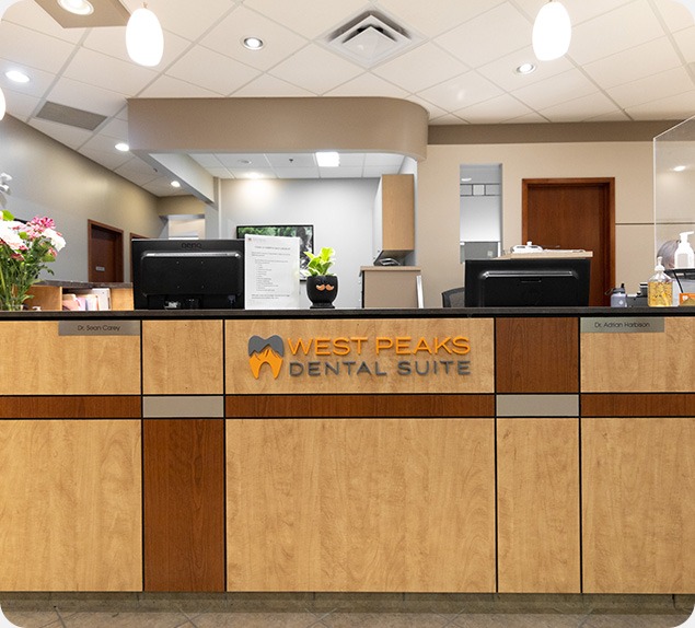 Welcoming Reception Area | West Peaks Dental Suite | General & Family Dentist | SW Calgary